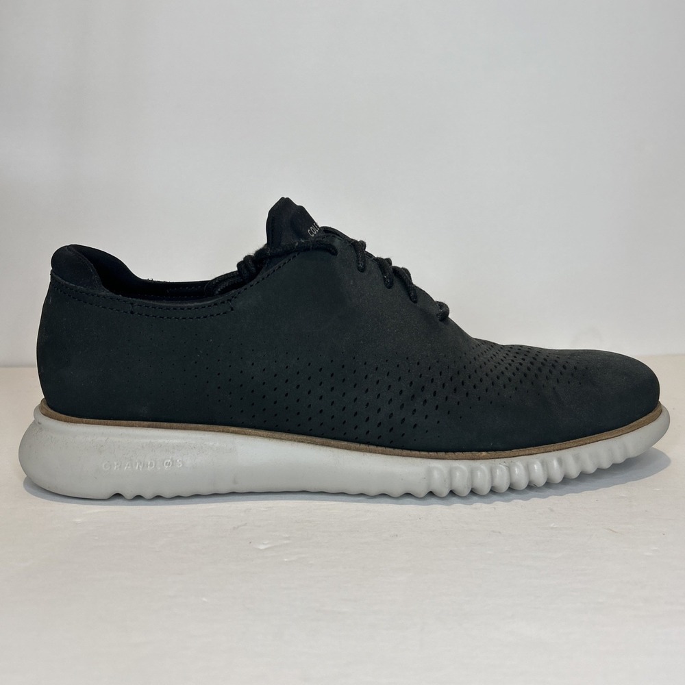Cole Haan ZeroGrand Eon Laser Wingtip Oxfords Men's 12 Blue Leather C23807